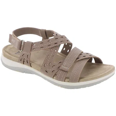 Earth Origins Sass 3 Womens Faux Leather Casual Strappy Sandals In Multi