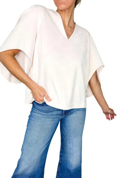Anna Cate Nina Suede Blouse In Orchid Ice In Multi