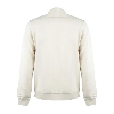 Aeronautica Militare Full-zip Sweatshirt With Reflective Details In White