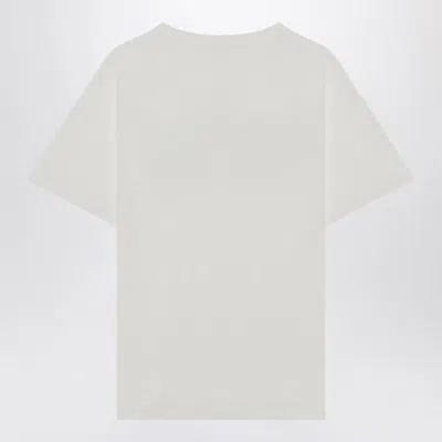Chloé White Crewneck T-shirt With Logo Print On The Front In Cotton Woman In White