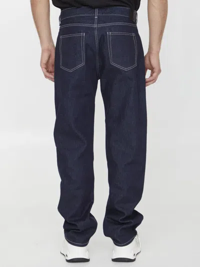 Off-white Off Embroidery Jeans In Blue