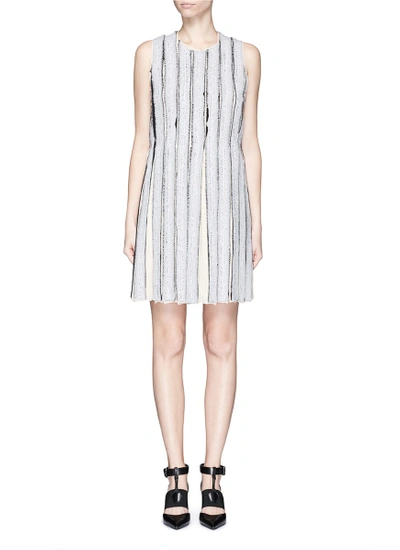 Shop Proenza Schouler Needle Punch Chiffon Stripe Shift Dress