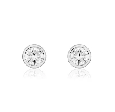 Ariana Rabbani Bezeled Set Half Carat Tw Lab Grown Diamond Studs In White