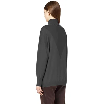 Alpha Studio Gray Silk Sweater In Gray