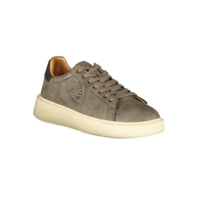 Blauer Beige Polyester Sneaker In Beige
