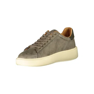 Blauer Beige Polyester Sneaker In Beige