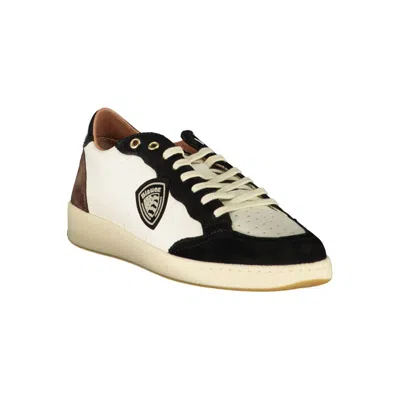Blauer White Polyester Sneaker In White