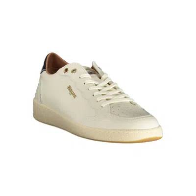 Blauer White Polyester Sneaker In White