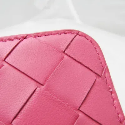 Pre-owned Bottega Veneta Zip Around Wallet Pink Leather Wallet  ()