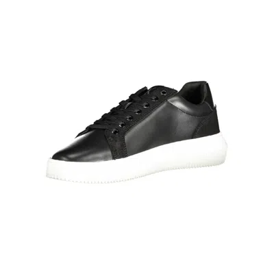 Calvin Klein Sleek Black Sports Sneakers With Eco-friendly Touch In Black