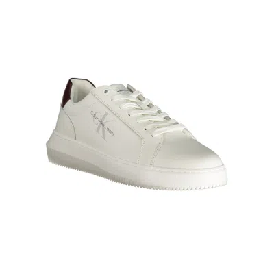 Calvin Klein White Leather Men Sneaker In White