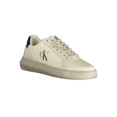 Calvin Klein White Polyester Men's Sneaker In White