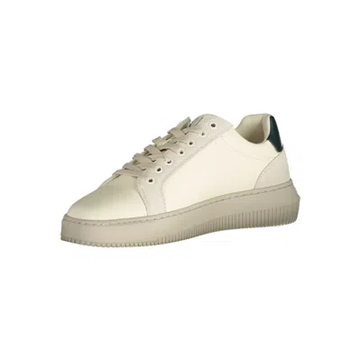 Calvin Klein White Polyester Men's Sneaker In White
