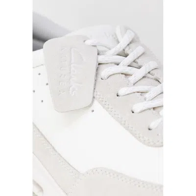 Clarks White Leather Men's Sneaker In White