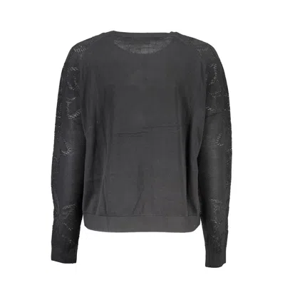 Desigual Black Cotton Sweater In Black