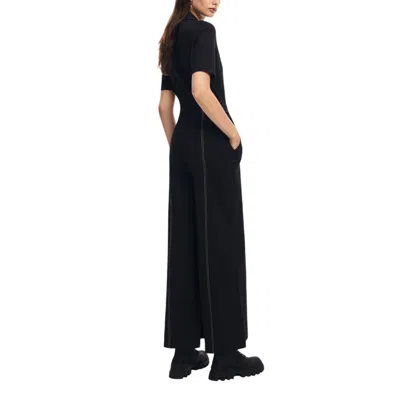 Desigual Black Viscose Suits & Blazer In Black