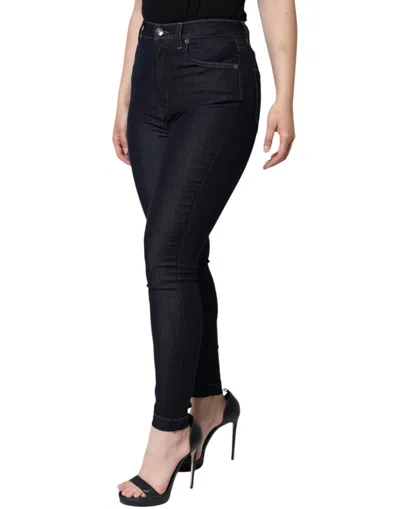 Dolce & Gabbana Black Grace High Waist Skinny Denim Jeans In Black