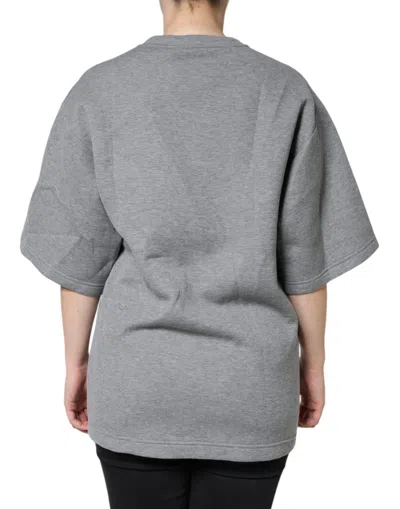 Dolce & Gabbana Cotton Blend Embellished Tee Men's T-shirt In Gray