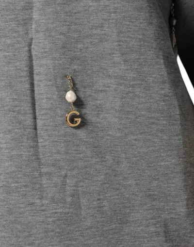 Dolce & Gabbana Cotton Blend Embellished Tee Men's T-shirt In Gray