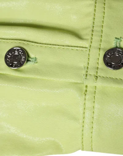 Dolce & Gabbana Green Cotton Collared Casual Button Down Shirt In Green