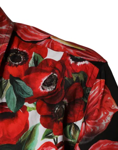 Dolce & Gabbana Multicolor Anemone Button Down Casual Shirt In Multicolor