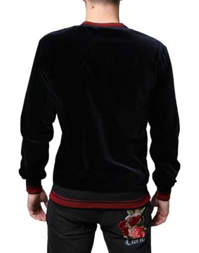 Dolce & Gabbana Multicolor Jacquard Crew Neck Sweatshirt Sweater In Multicolor