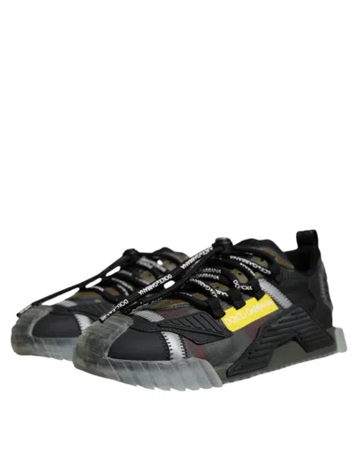 Pre-owned Dolce & Gabbana Multicolor Lace Up Low Top Ns1 Sneakers Men's Shoes ()