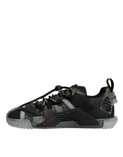 Pre-owned Dolce & Gabbana Multicolor Lace Up Low Top Ns1 Sneakers Men's Shoes ()