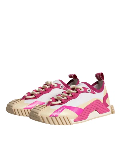Pre-owned Dolce & Gabbana Multicolor Ns1 Lace Up Low Top Sneaker Women's Shoes ()