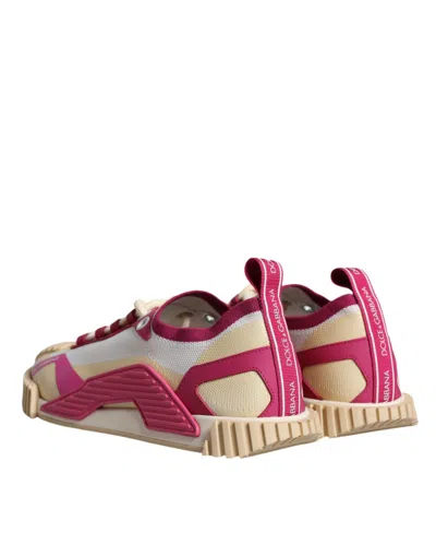 Pre-owned Dolce & Gabbana Multicolor Ns1 Lace Up Low Top Sneaker Women's Shoes ()