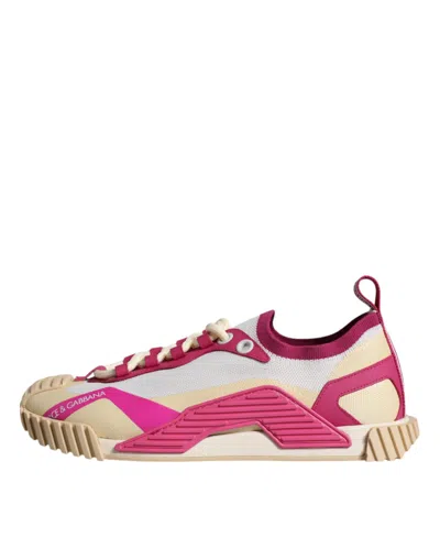 Pre-owned Dolce & Gabbana Multicolor Ns1 Lace Up Low Top Sneaker Women's Shoes ()
