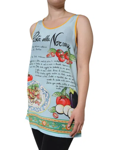 Dolce & Gabbana Multicolor Pasta Alla Norma Print Tank Top In Multicolor