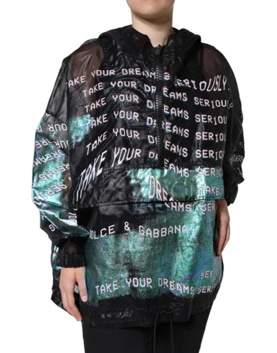 Dolce & Gabbana Multicolor Print Hooded Sweatshirt Sweater In Multicolor