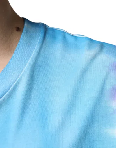 Dolce & Gabbana Multicolor Tie Dye Cotton Sleeveless T-shirt In Multicolor