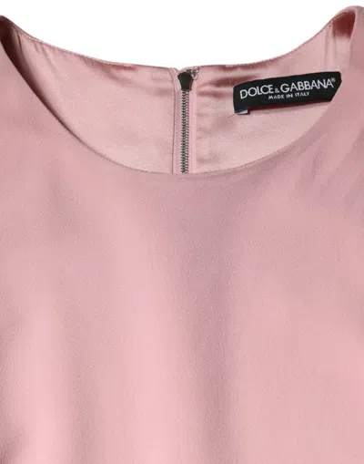 Pre-owned Dolce & Gabbana Pink A-line Viscose 3/4 Sleeves Women's Dress ()
