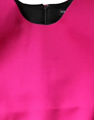 Pre-owned Dolce & Gabbana Pink Sleeveless Bodycon A-line Mini Women's Dress ()