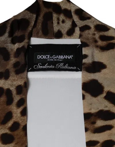 Pre-owned Dolce & Gabbana White Ascot Collar Long Sleeve Top Women's Blouse ()