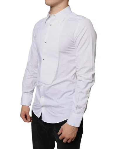Dolce & Gabbana Poplin Long-sleeved Shirt In White