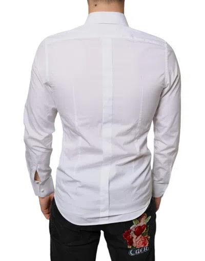 Dolce & Gabbana Poplin Long-sleeved Shirt In White