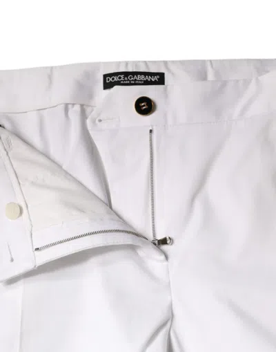 Pre-owned Dolce & Gabbana White Cotton Mid Waist Tapered Denim Women's Jeans ()