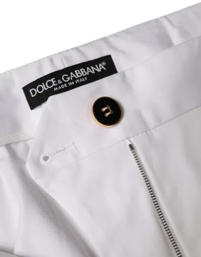 Pre-owned Dolce & Gabbana White Cotton Mid Waist Tapered Denim Women's Jeans ()
