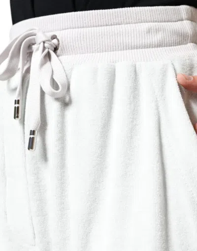 Dolce & Gabbana White Nylon Jogger Sweatwomen's Women's Pants In White