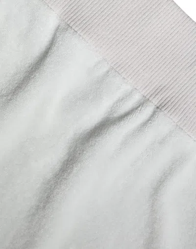 Dolce & Gabbana White Nylon Stretch Crew Neck Pullover Sweater In White