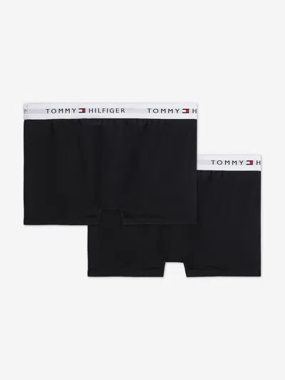 Tommy Hilfiger Boys 2 Pack Boxer Shorts Set In Black