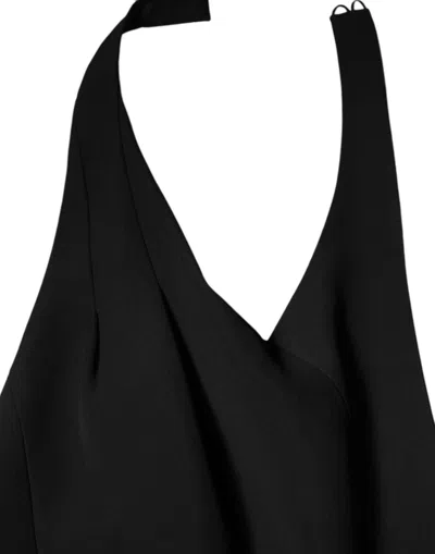 Pre-owned Emporio Armani Black Sleeveless Halter Sheath Long Gown Women's Dress ()