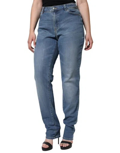 Pre-owned Emporio Armani Blue Washed High Waisted Skinny Women Denim Women's Jeans ()
