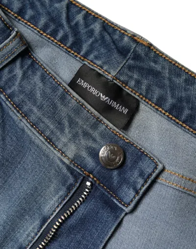 Pre-owned Emporio Armani Blue Washed High Waisted Skinny Women Denim Women's Jeans ()