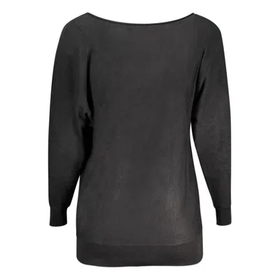 Guess Jeans Black Viscose Sweater In Black