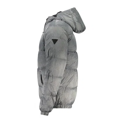 Guess Jeans Gray Polyamide Jacket In Gray