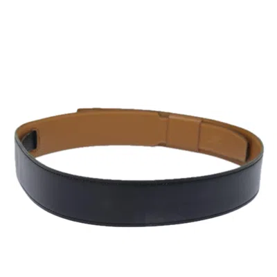 Pre-owned Hermes Hermès Black Leather Belt  ()
